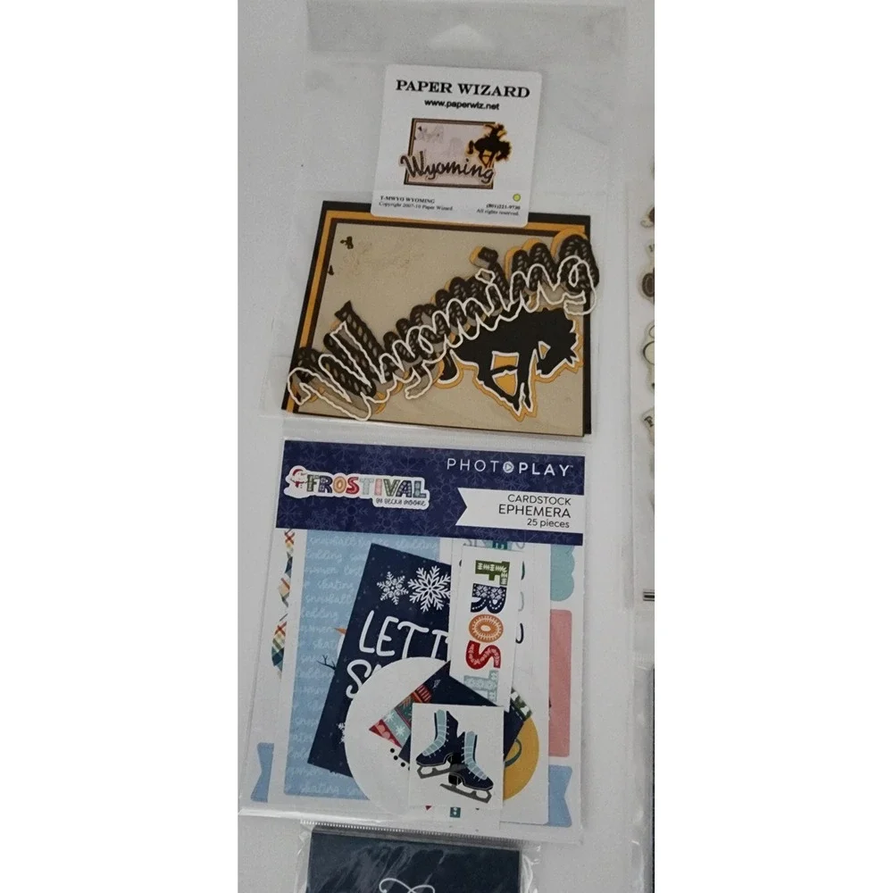 Fall Winter Scrapbooking Ephemera Stickers Cardstock Embellishments‎ Craft Lot